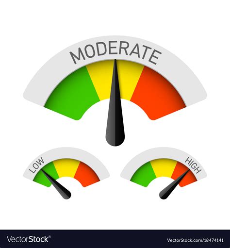 moderate  high gauges royalty  vector image