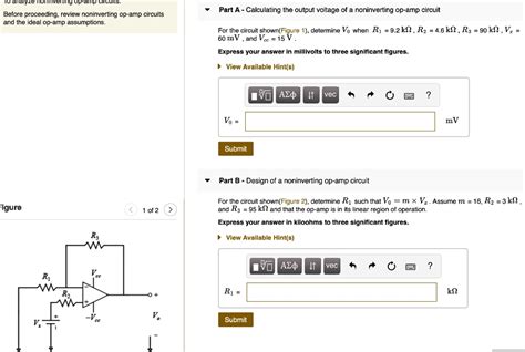 Solved Before Proceeding Review Noninverting Op Amp Circuits And The Ideal Op Amp Assumptions