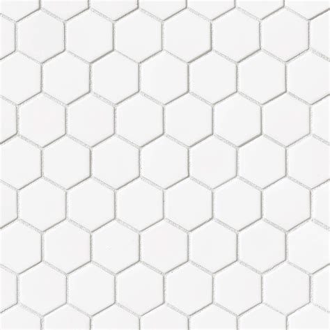 Bedrosians Le Cafe Hex X Porcelain Mosaic Tile In Glossy White