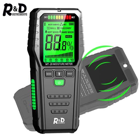 R D MT28 Inductive Wood Moisture Meter Digital Electrical Tester