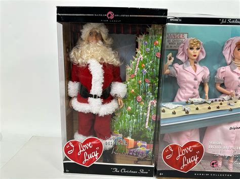 I Love Lucy Pink Label Collection Mattel Barbie Dolls “the Christmas Show” Ricky Doll “job