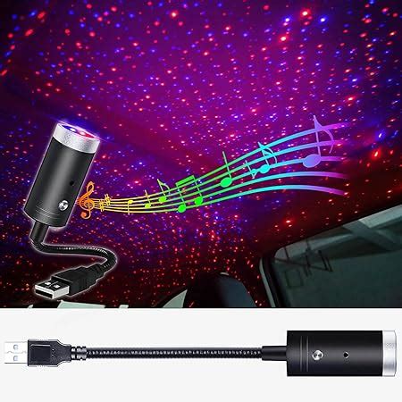 Uraqt Led Roof Atmosphere Light Usb Sound Activated Car Star Lights