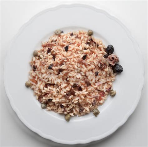 Recette risotto aux anchois câpres et olives Marie Claire