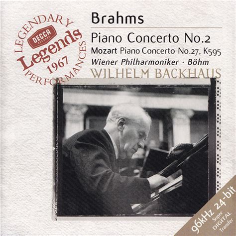 Brahms Mozart Wiener Philharmoniker Böhm Wilhelm Backhaus Piano