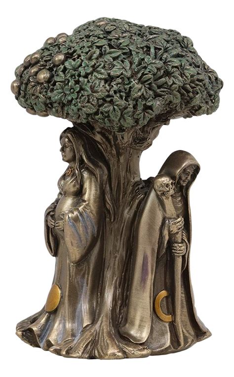 Ebros Celtic Sacred Moon Triple Goddess Mother Maiden Crone Under Tree