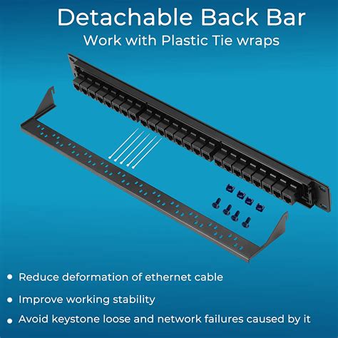 Rapink Port Cat A Patch Panel With G Support Pass Thru Coupler