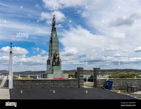 War Memorial To Battle Of Falkland Islands In 1914 Great War In Port