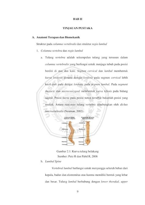 PDF BAB II TINJAUAN PUSTAKA A Anatomi Terapan Dan Biomekanikeprints