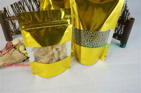 Wholesale X Cm Stand Up Gold Aluminum Foil Ziplock Non Woven Bags