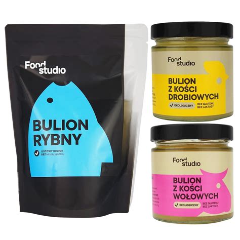 Bulion w płynie z kości Drobiowych Wołowych BIO Rybny Food Studio