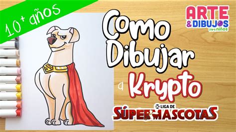 Como Dibujar A KRYPTO De DC Liga De Super Mascotas Arte Y Dibujos