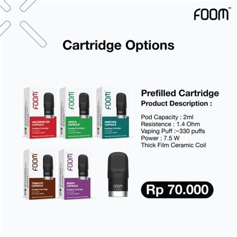 Jual Prefilled Cartridge Foom X Pod Capsule Ml Di Lapak Monsterliquid