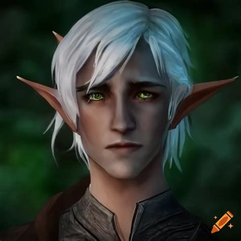 Realistic Detailed Portrait Of Young Attractive Fenris From Dragon Age