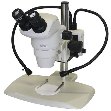 Nikon Smz745 Stereo Microscope With Kl300 Led Dual Gooseneck Lab Equipment