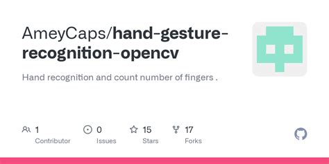 Github Ameycapshand Gesture Recognition Opencv Hand Recognition And