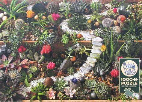 Cobble Hill SUCCULENT GARDEN 1000 Pc Jigsaw Puzzle Cactus Cacti Jo Ann