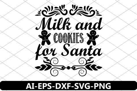 Milk And Cookies For Santa Graphic By Kdp Grandmaster · Creative Fabrica