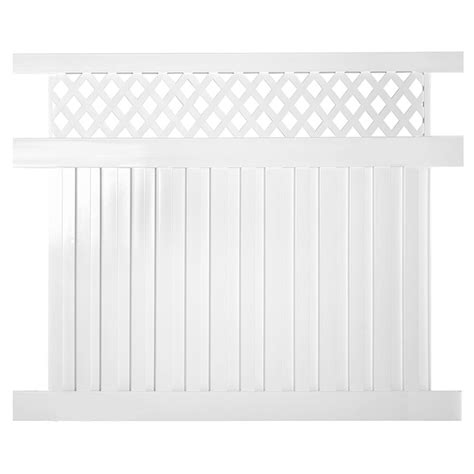 Weatherables Clearwater 6 Ft H X 6 Ft W White Vinyl Privacy Fence Panel Kit Pwpr Panellat 6x6