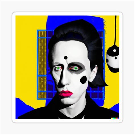 Surrealist Marilyn Manson Sticker For Sale By Artgrab Redbubble