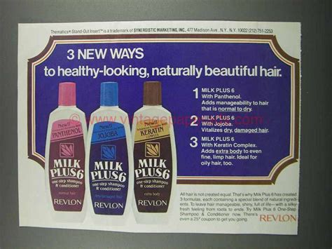 1983 Revlon Milk Plus 6 Shampoo And Conditioner Ad