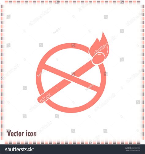No Naked Flame Warning Sign Vector vector de stock libre de regalías