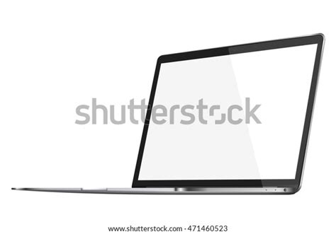 Modern Glossy Laptop Black Screen Isolated Stock Vector Royalty Free