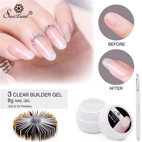 Saviland Uv Builder Gel Nail Gel Polish Transparent Nail Extension Gels