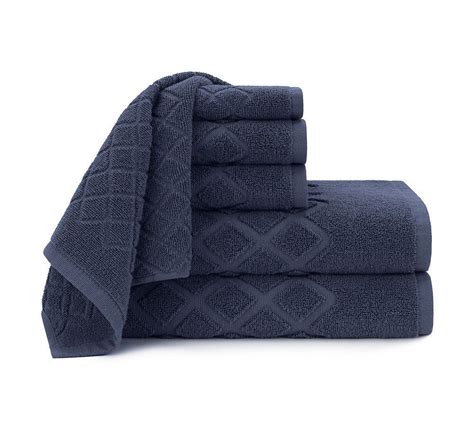 Diamond Jacquard 6 Piece Towel Set 30 50 Bath Sheet Set Bath Towel