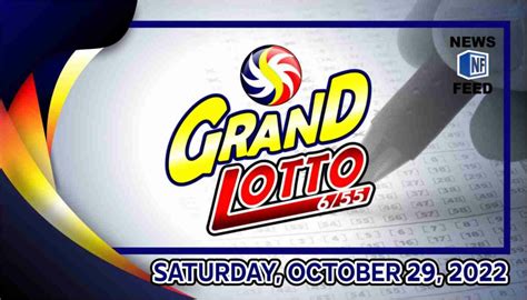 6 55 Lotto Result Saturday October 29 2022 Official PCSO Lotto Results