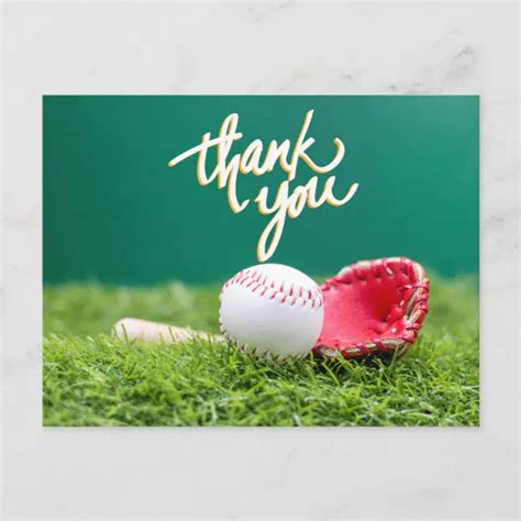 Baseball Thank You Card Zazzle