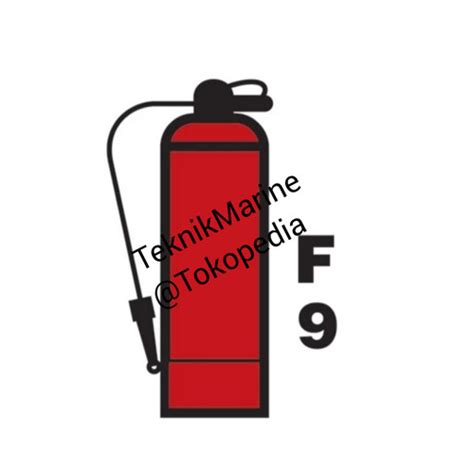 Jual IMO Symbol Sticker IMPA 33 6091 Fire Extingushier Foam 9L IMPA