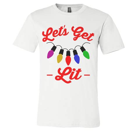 Lets Get Lit Christmas Unisex Short Sleeve T Shirt Unisex Shorts T