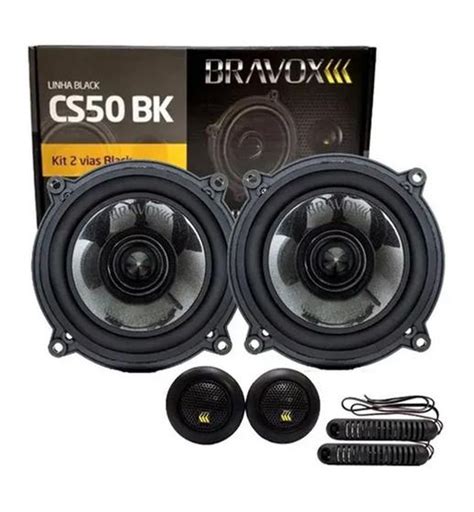 Kit Vias Bravox Black Cs Bk Polegadas Wrms Ohms Black Kit