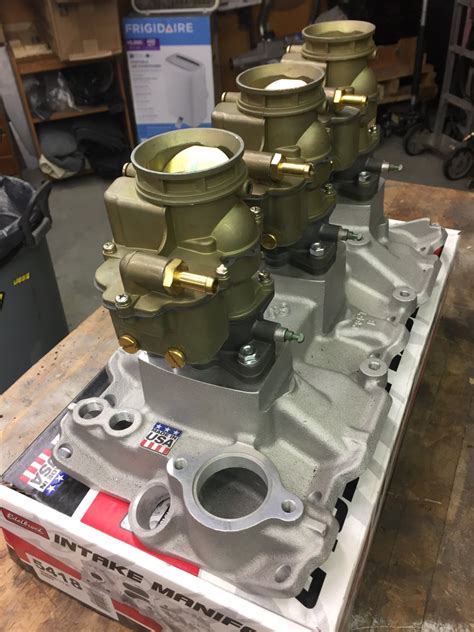 Three Holley 94s And Edelbrock Intake For Sbc The Hamb