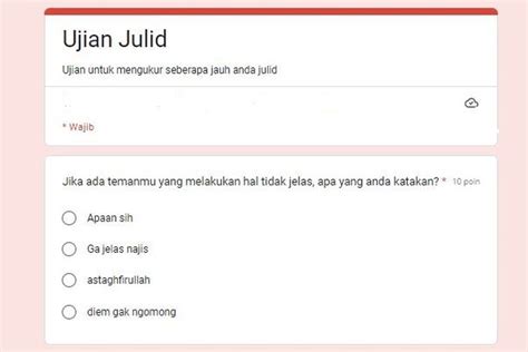 Link Gratis Tes Ujian Julid Via Docs Google Form Yuk Cek