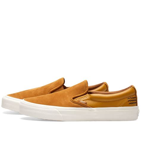 Vans Vault Taka Hayashi Slip On 66 LX Golden Brown & Harvest Gold | END ...