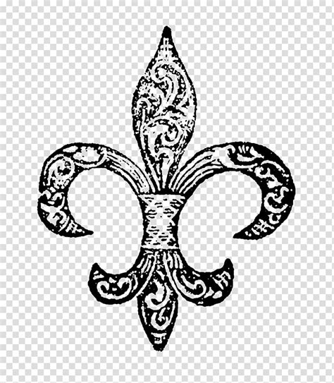 Fleur De Lis Art Retro Design Transparent Background Png Clipart