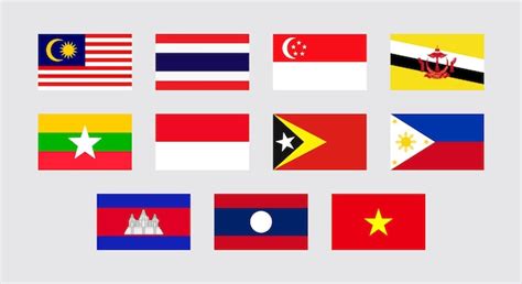 Premium Vector Collection Of Southeast Asia Country Flags