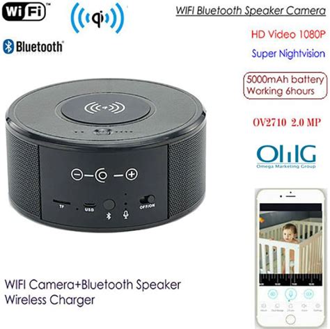 Spy Omg Wifi Speaker Camera Wireless Charger Bluetooth Speaker