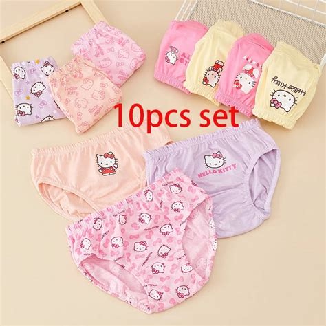 5pcslot Anime Sanrio Girl 100pure Cotton Underwear Hello Kitty