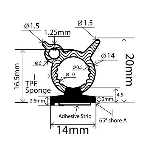 EPDM Sponge Door Seal 15mm X 18mm RUBBERSMART CO UK