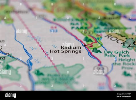 Mappa Delle Sorgenti Termali Di Radio Immagini E Fotografie Stock Ad