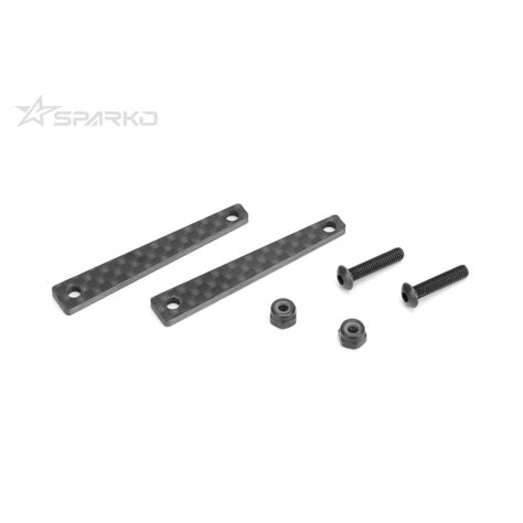 Sparko F8 Plaque Renfort Châssis Arrière 1 5mm En Carbone 2 Pièces