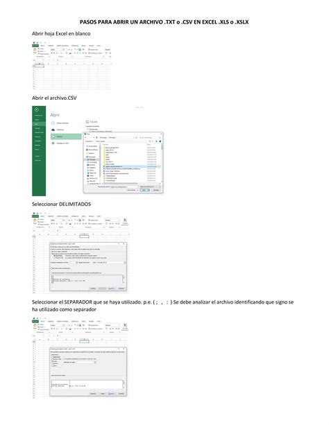 Pasos Para Abrir Un Archivo Txt O Csv En Excel Xls O Xslx