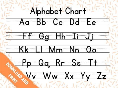 Druckbare ABC Diagramm Alphabet Diagramm Etsy Österreich