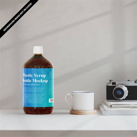 Free Plastic Syrup Bottle Mockup Mockup Den