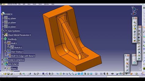 How To Create User Rib And User Punch In Catia V5 Youtube