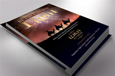 Bethlehem Light Christmas Flyer Template For Word And Publisher By