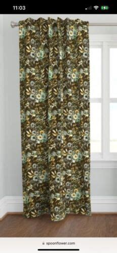 Spoonflower Curtains 2 Panels Available 108x50 Gold Green Black