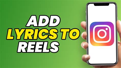 How To Add Lyrics To Instagram Reels New 2023 Youtube